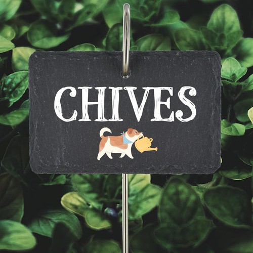 Chives herb garden marker jack - herb,