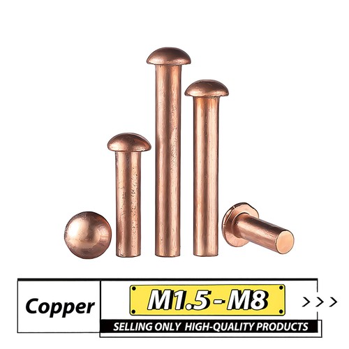 Solid copper round - round, head