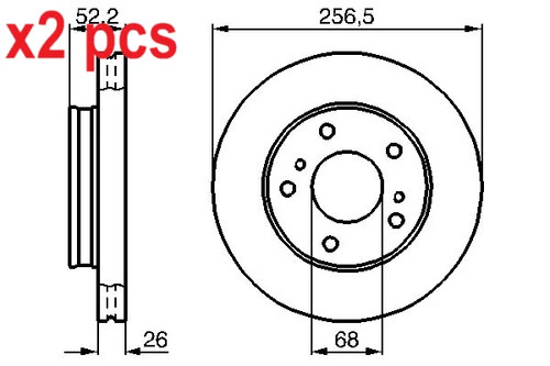 Pcs sides fits for - x2,