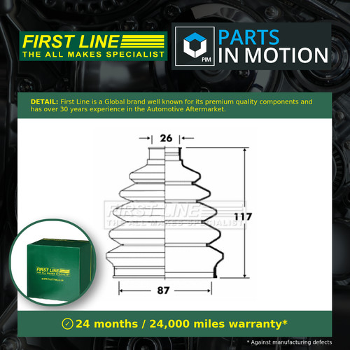 Joint boot outer fcb6077 - cv,