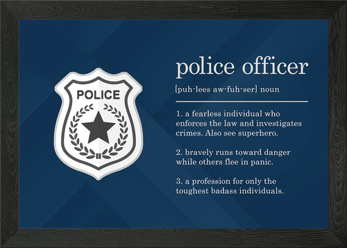 Funny police definition framed - funny,