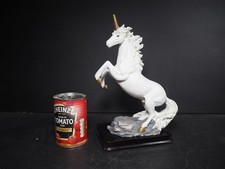 Large White Unicorn Resin