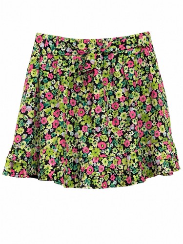 Floral ruffle skort - floral, zara