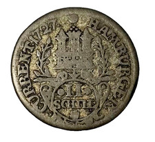 2 Schillings 1727 Silver Coin