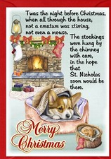Welsh Pembroke Corgi Dog A6 (4"x6") Christmas Card - Blank inside - by Starprint