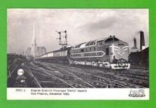 Railway Postcard DRC:2 - English Electric Prototype Deltic departs Preston 1955