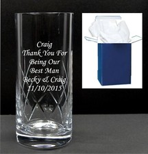 Personalised engraved crystal