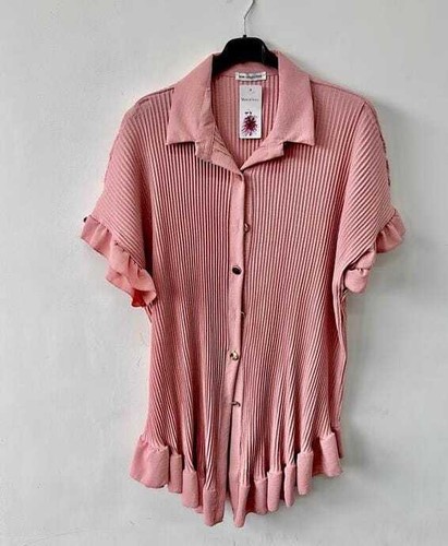 Ladies pleated frill gold - ladies,