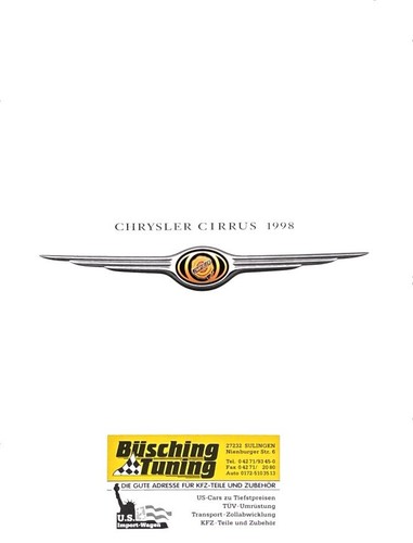 Chrysler cirrus brochure - chrysler,