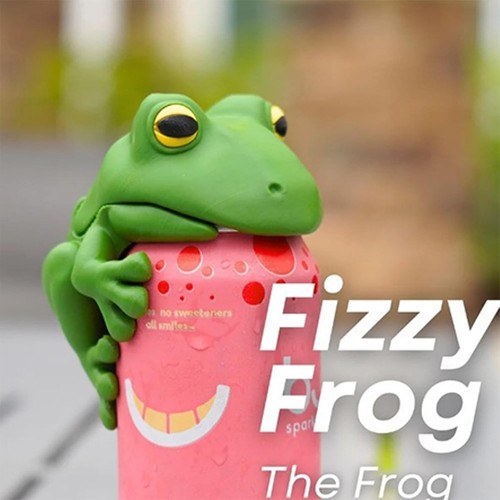 Fizzy frog soda can - can, cover