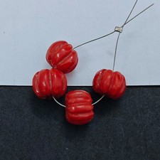 100%Natural Coral Beads Mediterranean Italy Coral Beads Loose Gemstone Rondelle