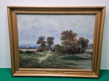 Framed Naive Art Landscape