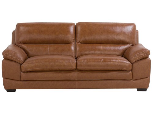Seater leather sofa golden - 3,