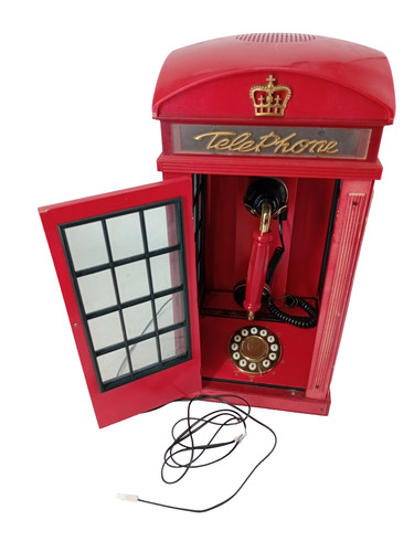 Steepletone red telephone box - red,
