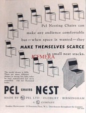 PEL Tubular Steel Nesting Stacking Chairs ADVERT #14 Small 1951 Print 670/200