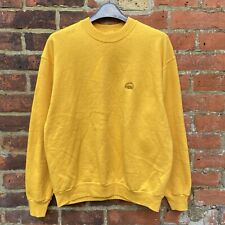 Fruit Of The Loom Sweatshirt Large Vintage 90s Yellow Embroidered Logo USA