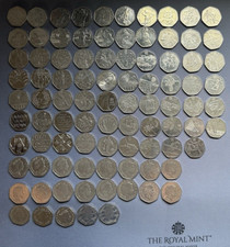 Job Lot of 90 50p Fifty Pence