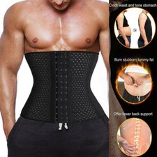 MEN'S WAIST TRAINER BODY SHAPER TUMMY GIRDLE FAT BURNER SLIM CORSET BELT BELLY