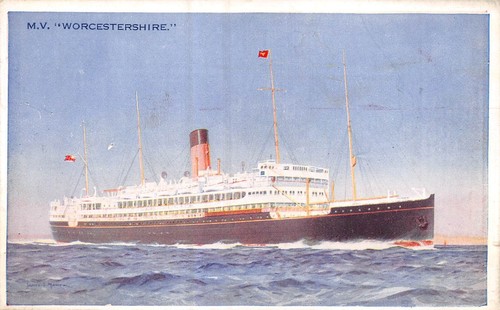Postcard ships mv - ships,