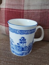 Gladstone Pottery Museum Nottingham Mug Willow Blue and White, 9.5 Cm
