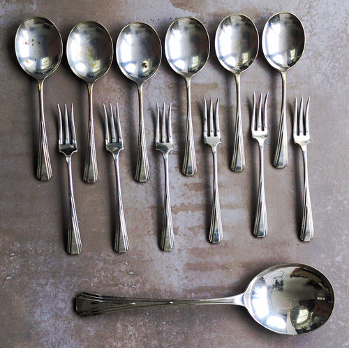 Vintage silver plate dessert - plate,