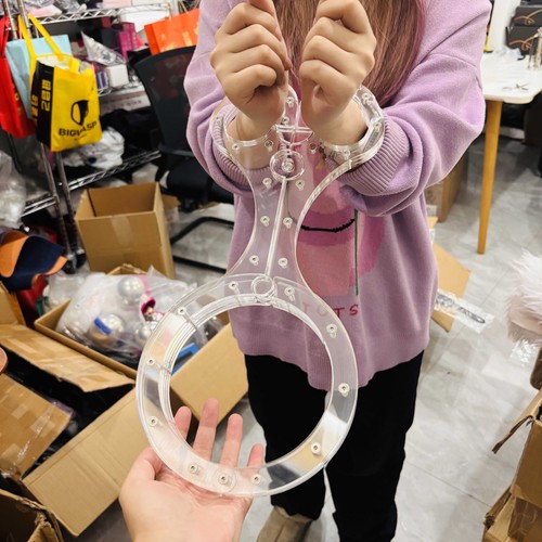 Clear flail pillory cangue - clear,