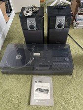 Sharp SG-400E Tuner-Amplifier With Cassette Deck and Record Player + Speakers