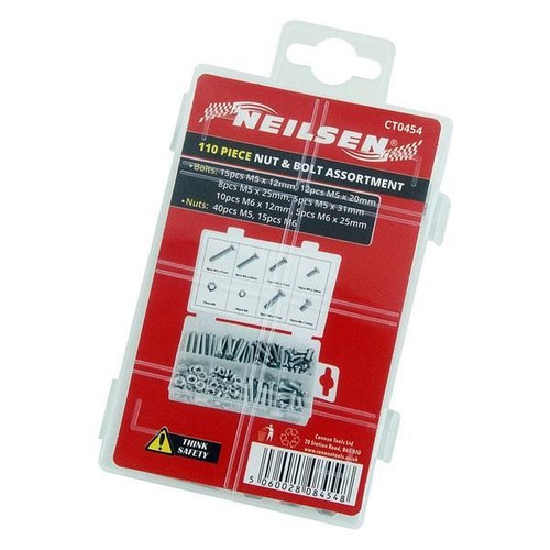 110pc nut bolt assortment - 110pc,