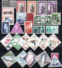 Monaco: a selection of 28 x MNH/MH stamps