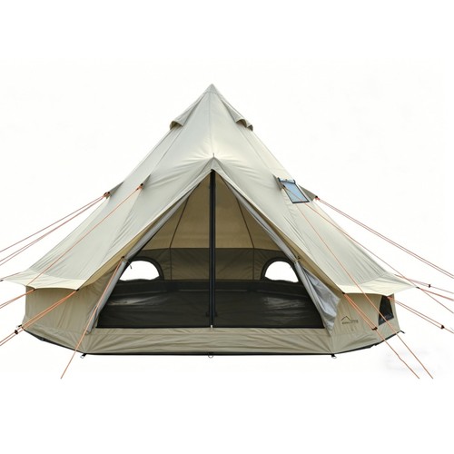 Portable yurt with stove - with,