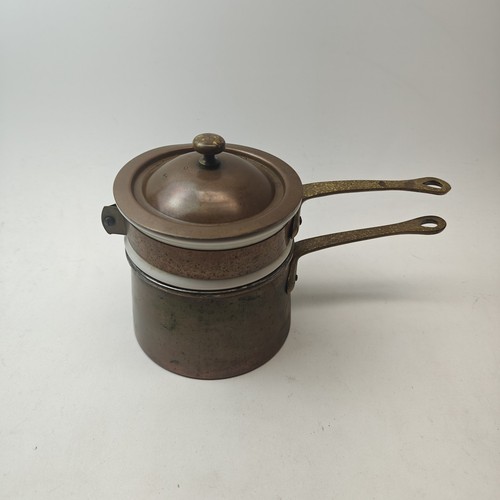 Vintage gourmet copper double - gourmet,