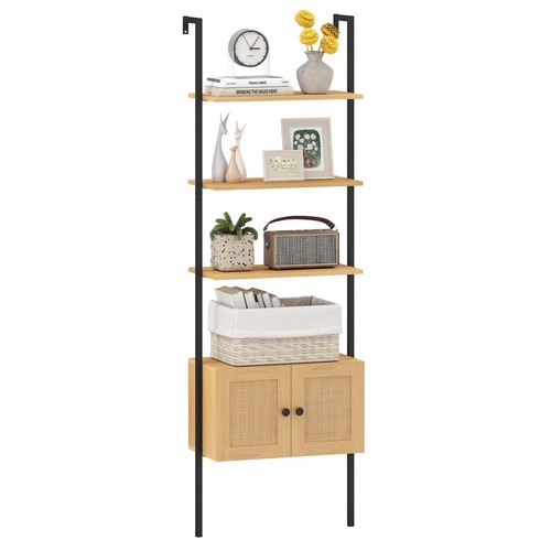 Costway tier ladder bookcase - 5-tier,