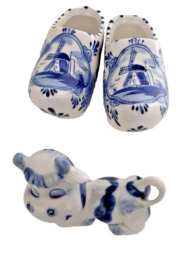 Delft hand painted blue - hand, &