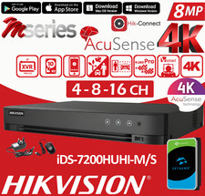 Hikvision 8MP DVR 4K Turbo iDS-720HUHI 4-8-16 Channel CCTV Security Recorder HDD