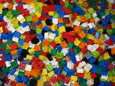  LEGO Bricks  2x2 pin x 100 pcs -   Mixed Colours 