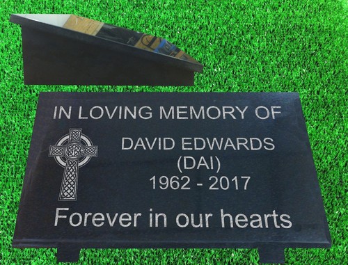 Granite memorial plaque grave - plaque,