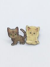 Adorable Vintage Cat Pins, Ragdoll And Tabby Cat Pins