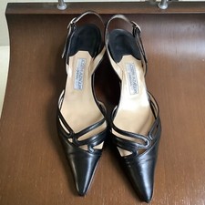 Joseph Azagury black slingback kitten heels size 38.5 (UK5.5)