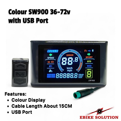 Ebike colour sw900 - usb, lcd