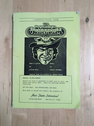 Vtg the robber - the, bridegroom