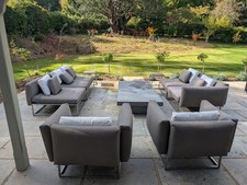 Gloster 5 Piece Outdoor modular Maya sofa with 2 side tables & one main 
