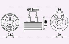 AVA Oil Cooler DN3443 for