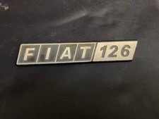 Fiat 126 Car Badge 17cm Aluminium Rear Pins Intact Nice Lot