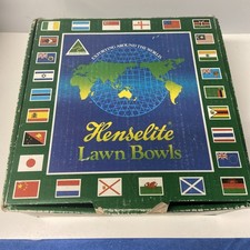 Henselite Lawn Bowls Classic II Gripped Heavy Black with box Size 4 great cond