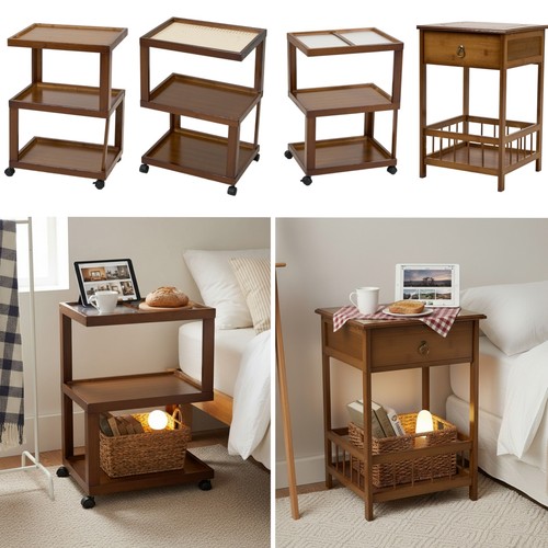 Sturdy bamboo side table - bamboo,