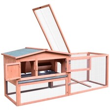 PawHut Wooden Rabbit Hutch