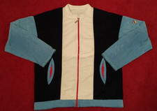 Fila 'Panel Terrinda' Tracksuit Top in Blue Cream & Navy OG 1981 - Size US42 (L)