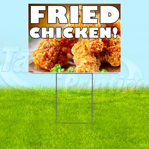 Fried chicken 18x24 yard - 18x24, sign