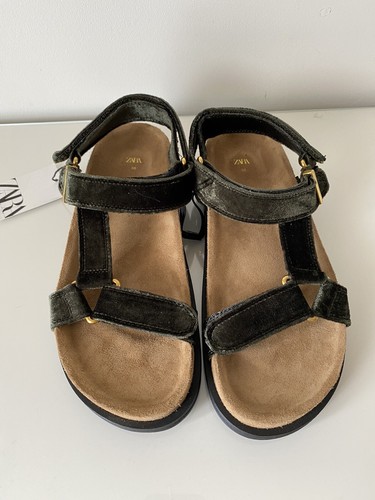Zara strappy velvet sandals - strappy,