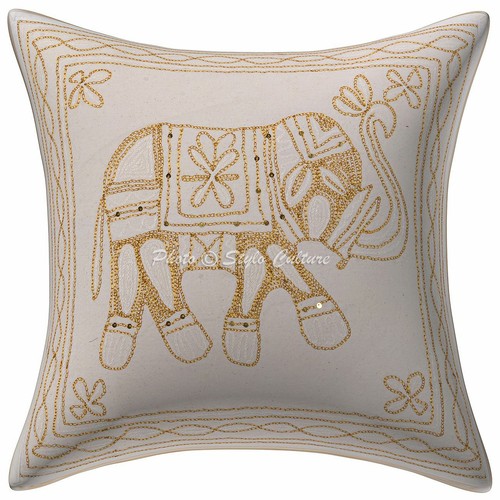Ethnic pillow cover white - ethnic,